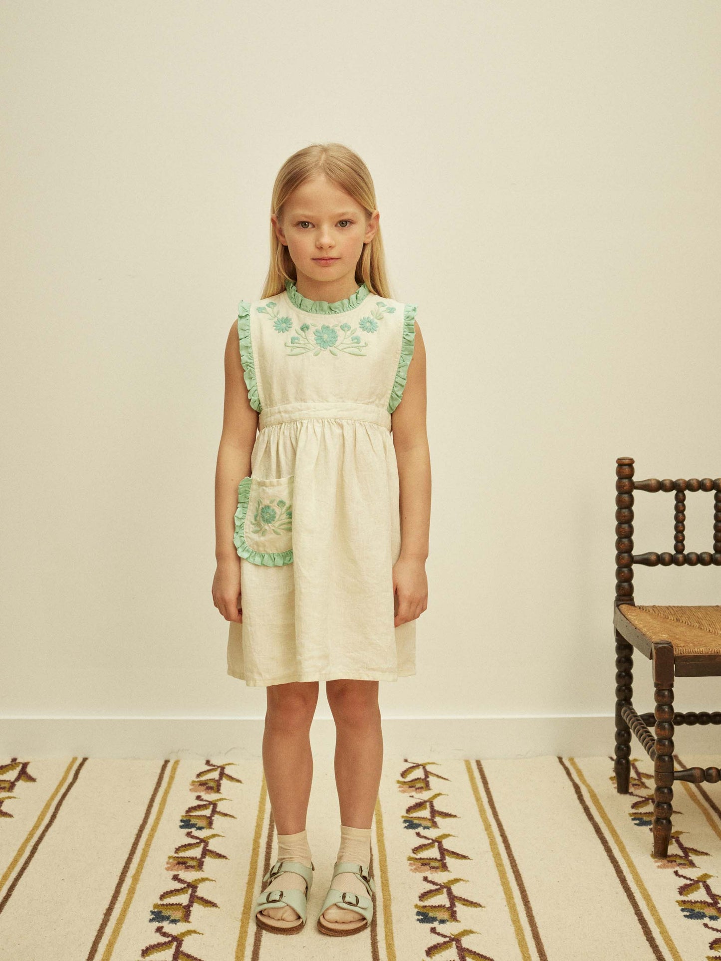 Ida Dress - Mint Cream/Seaglass