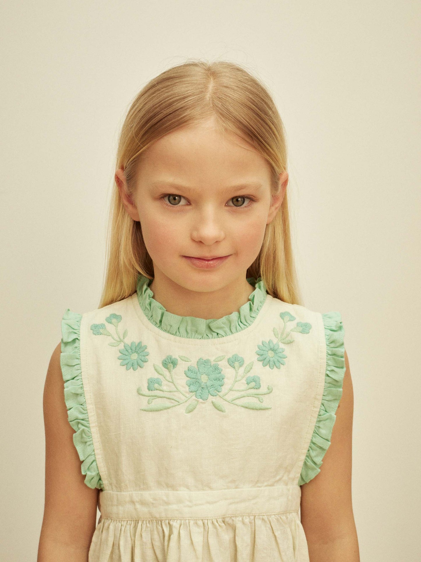 Ida Dress - Mint Cream/Seaglass