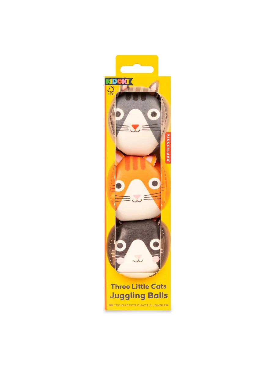 Three Little Cats Juggling Balls