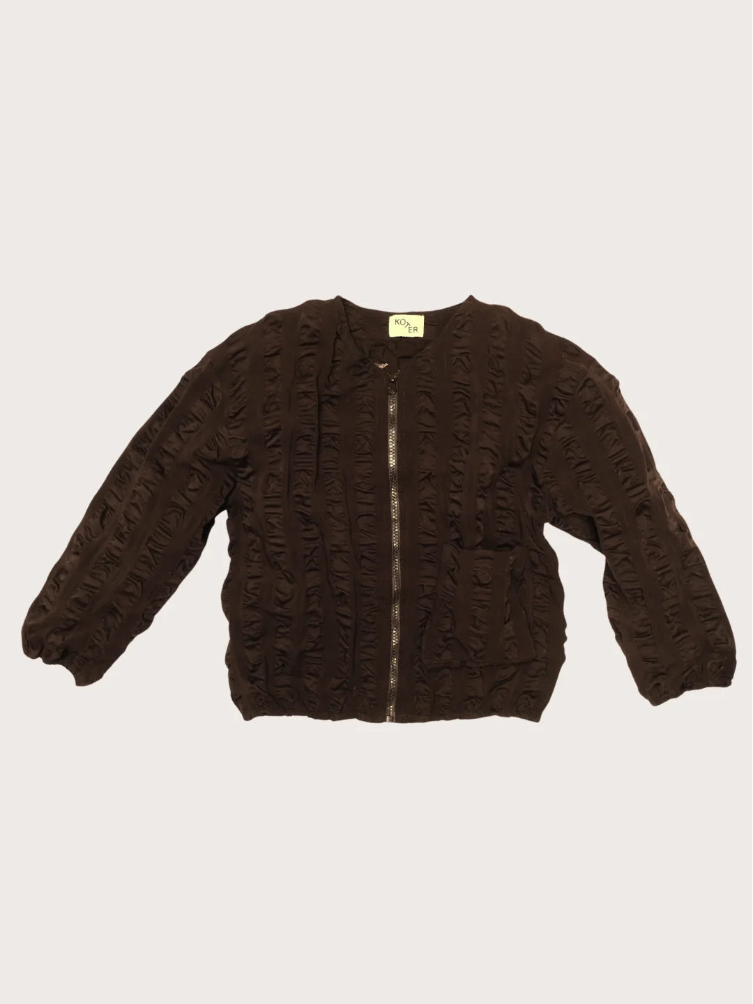 Black Giant Seersucker Koko Bomber Jacket