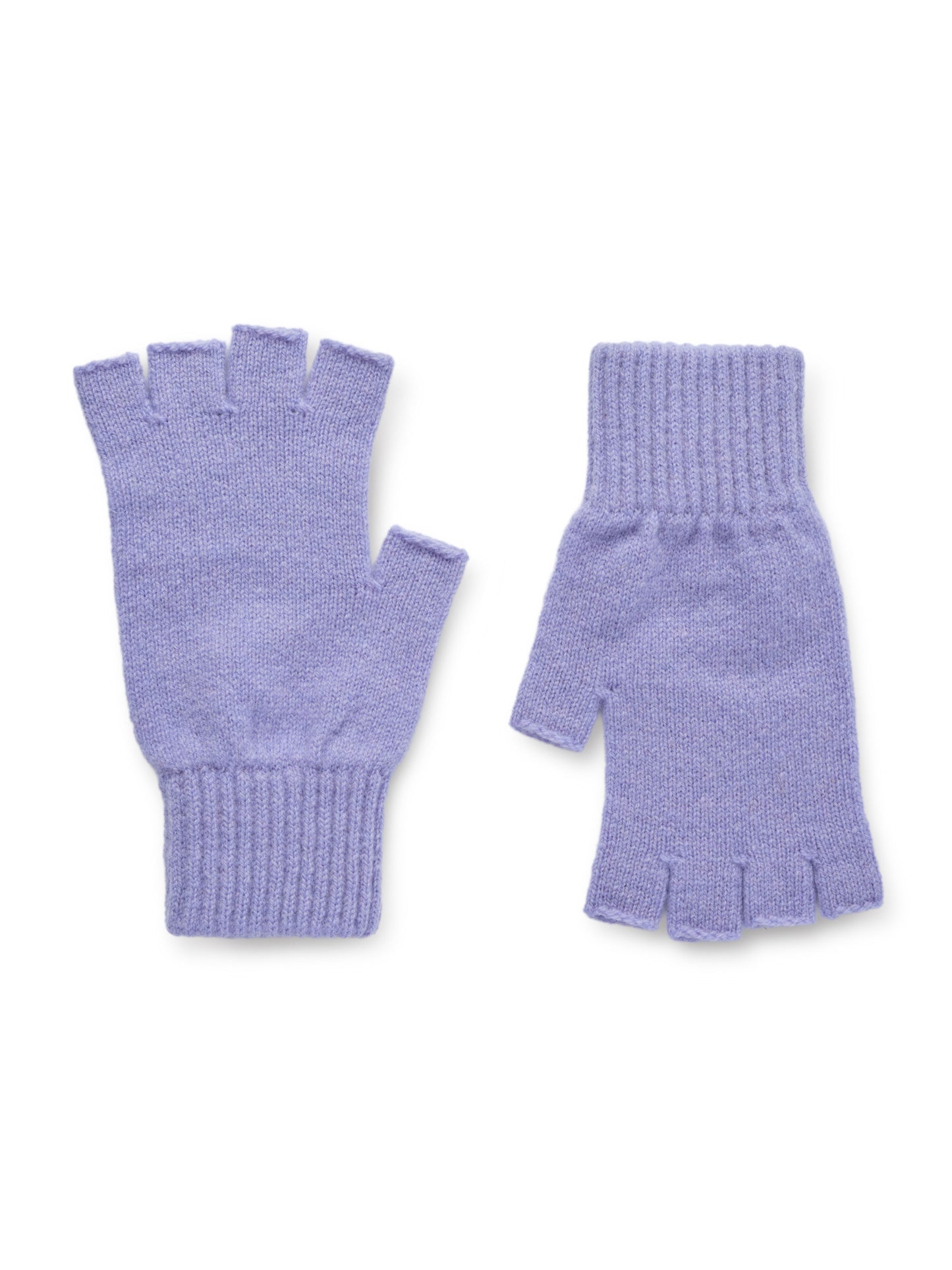Lilac Fingerless Wool Gloves