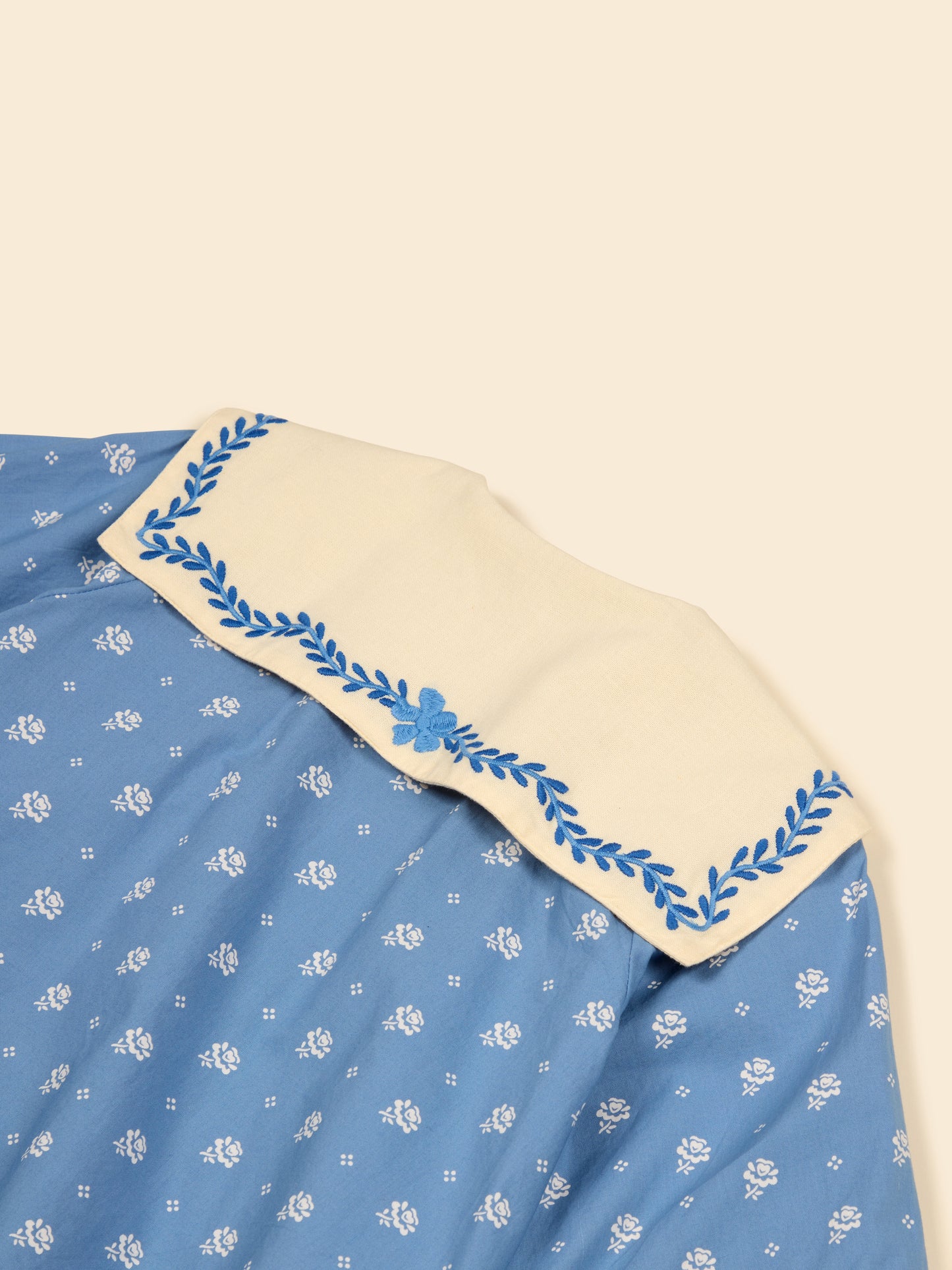 Maggie Sailor Blouse - Mountain Calico Blue