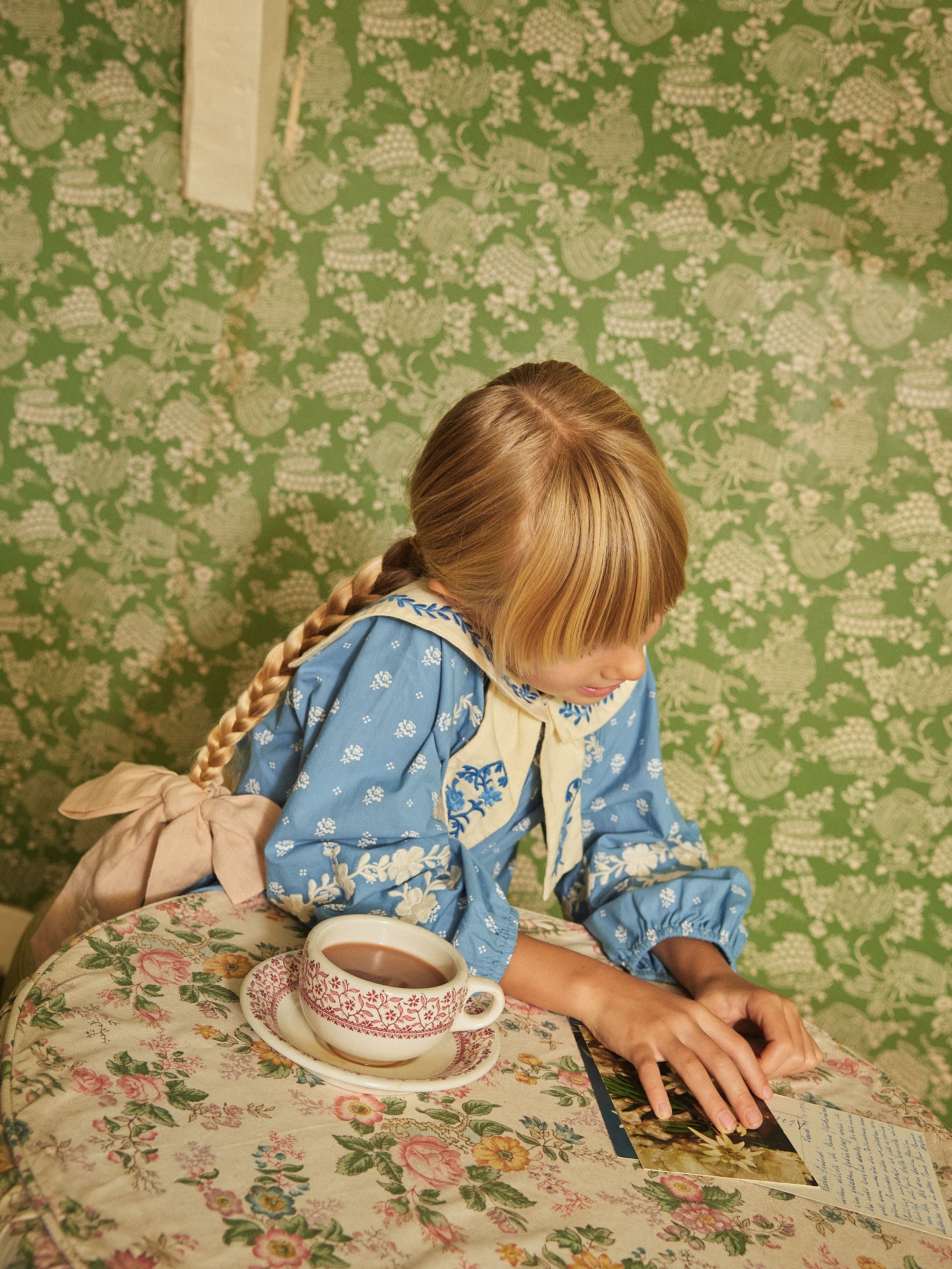 Maggie Sailor Blouse - Mountain Calico Blue