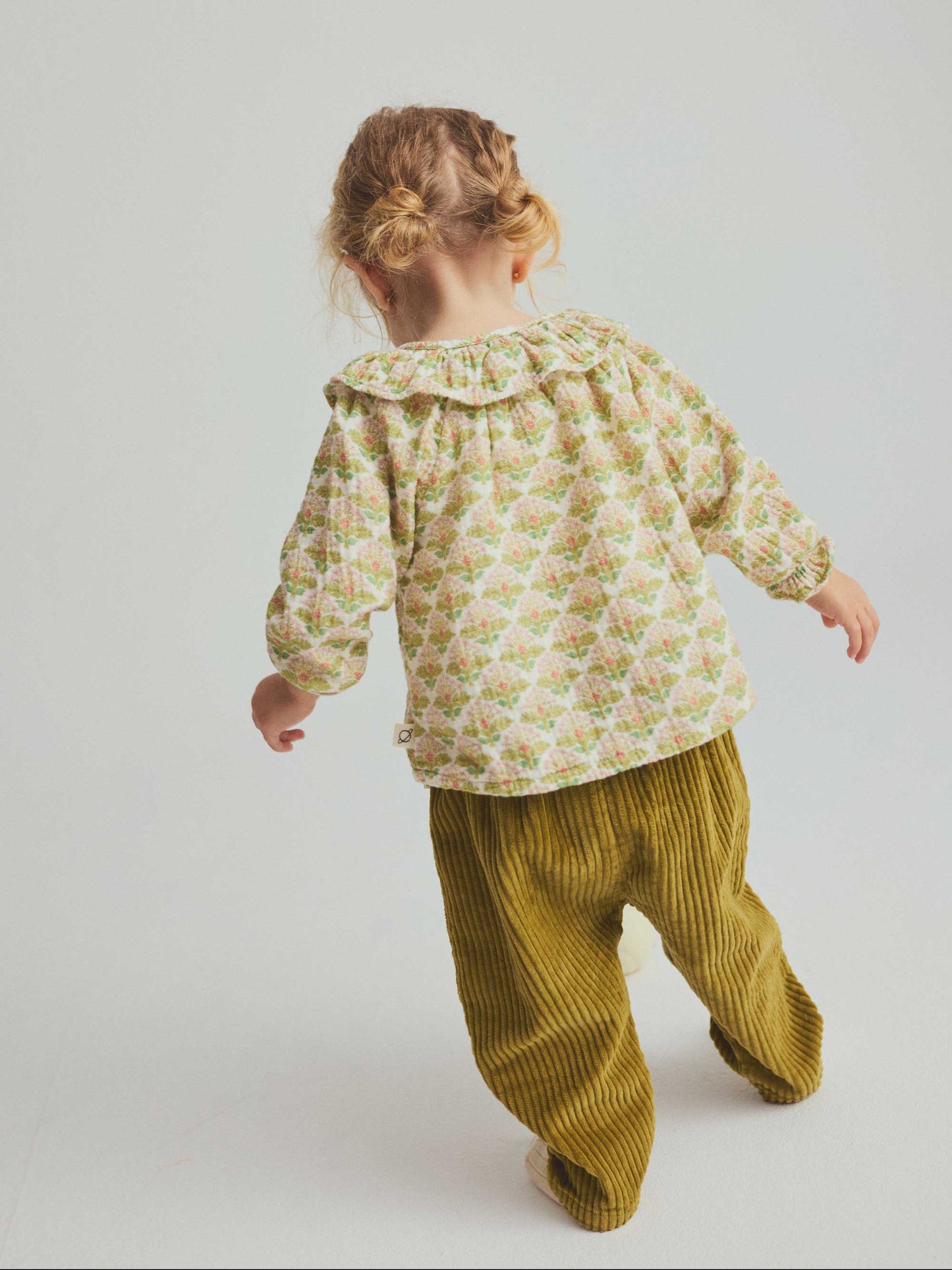 Green Wide Corduroy Baby Pants