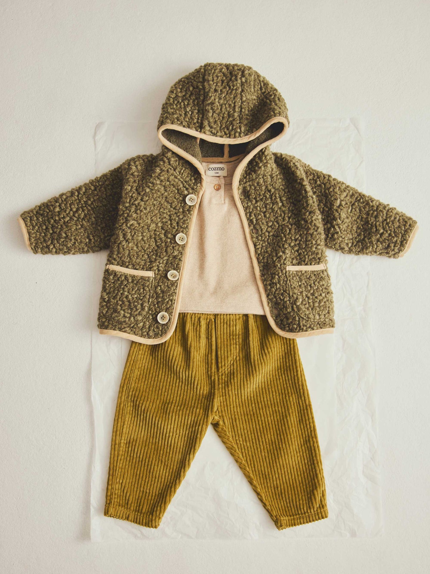Green Wide Corduroy Baby Pants