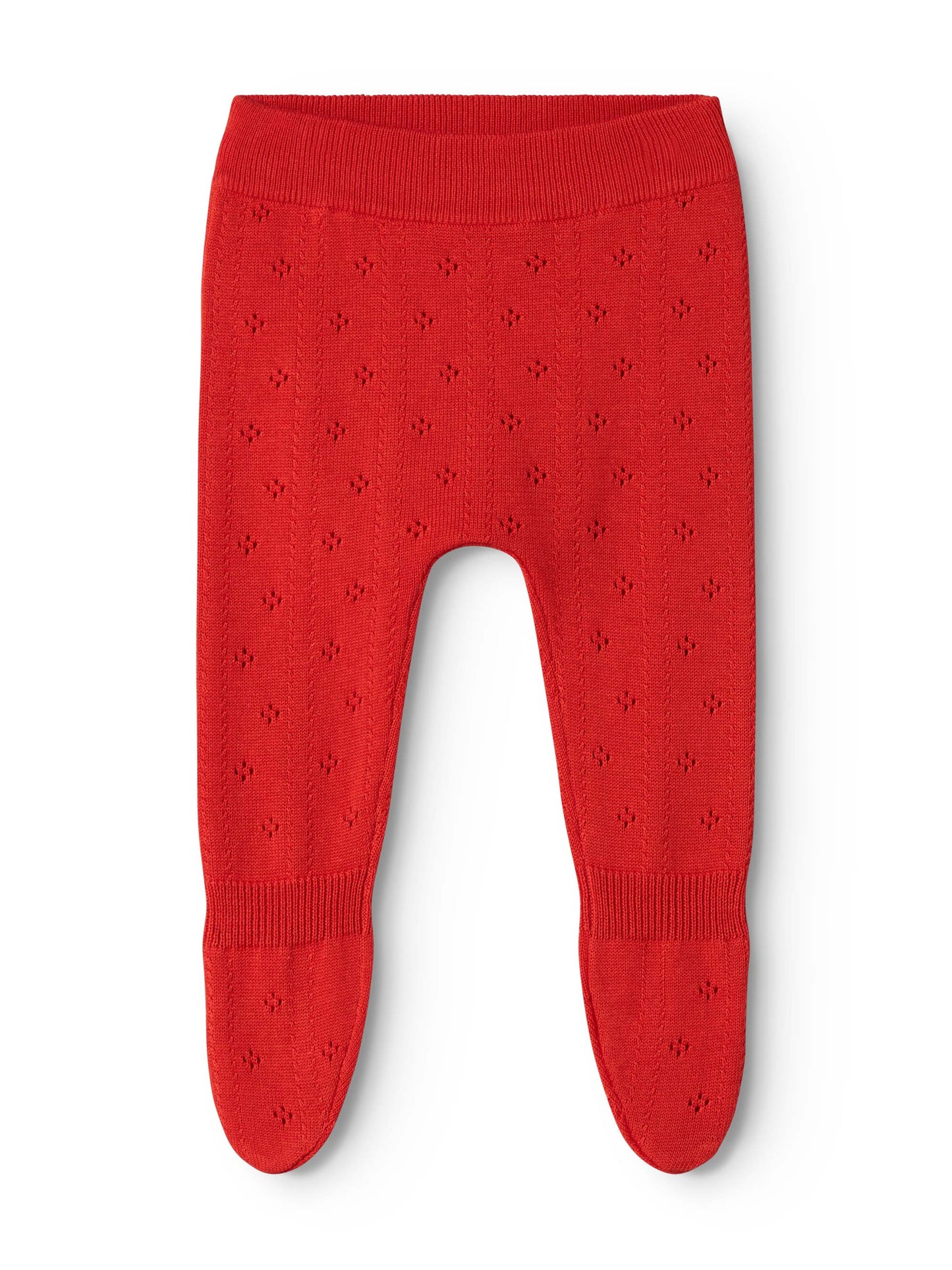 Red Piro Pointelle Leggings