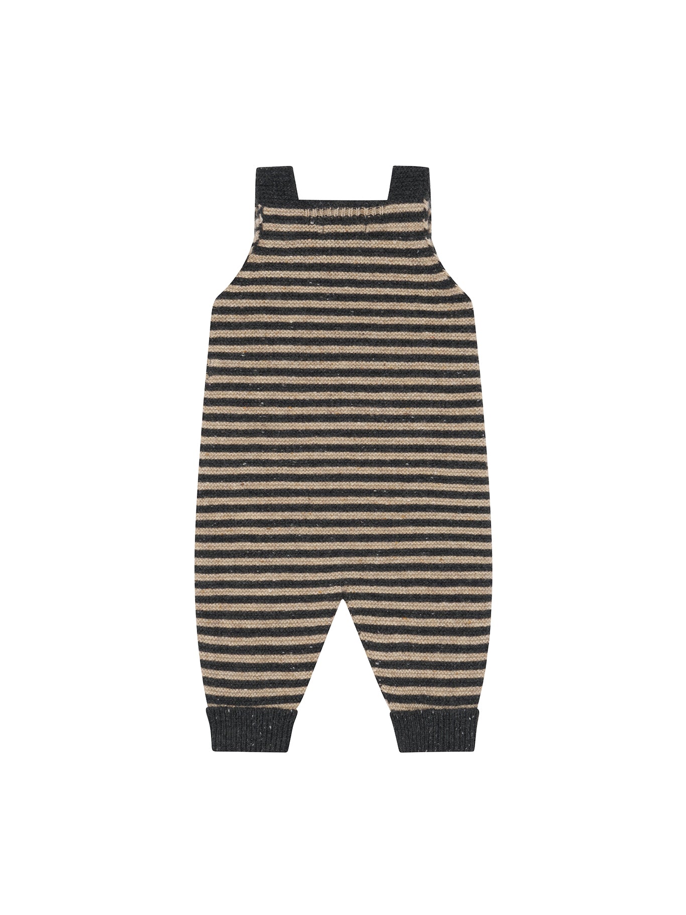 Charcoal Stripes Wool Salopettes
