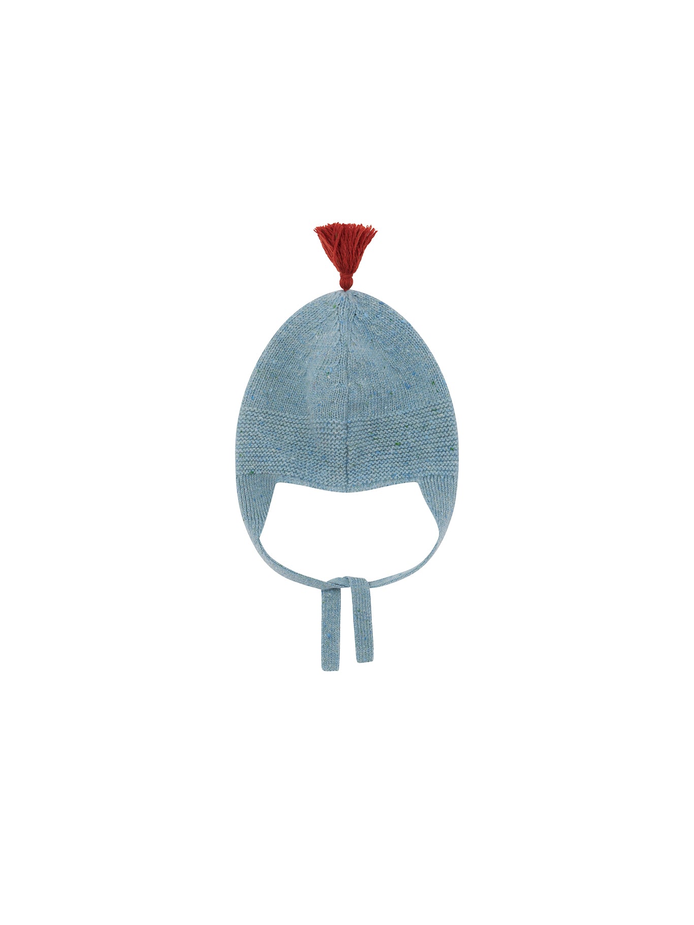 Winter Sky Contrast Tassel Hat