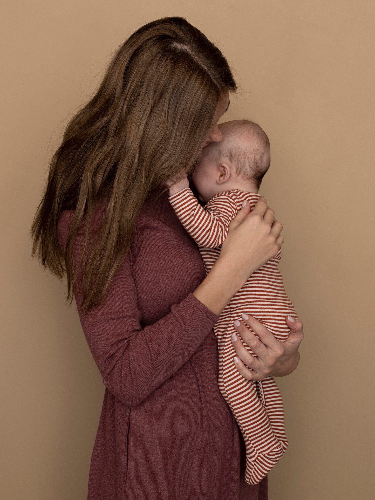 Rust Stripe Sleepsuit