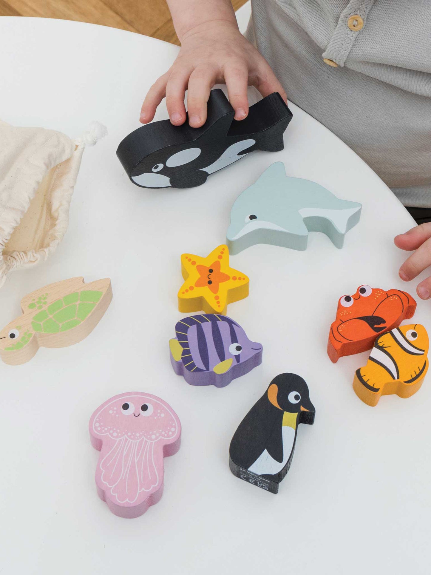 Ocean Life Stacking Animals & Bag