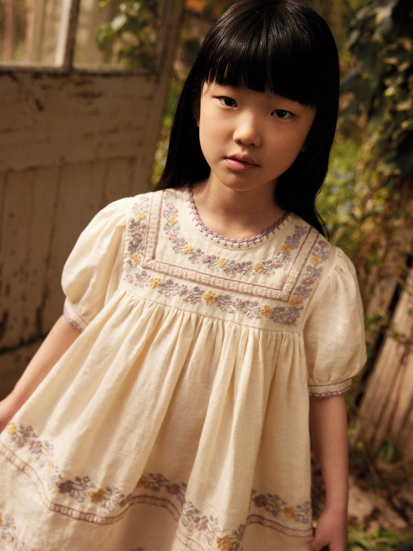 Patsy Ribbons Dress - Cream