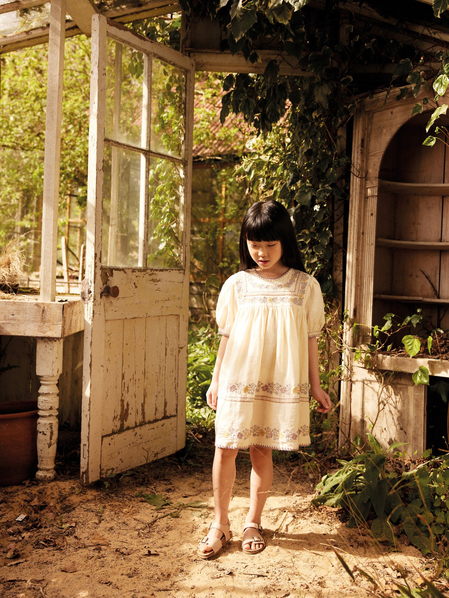 Patsy Ribbons Dress - Cream