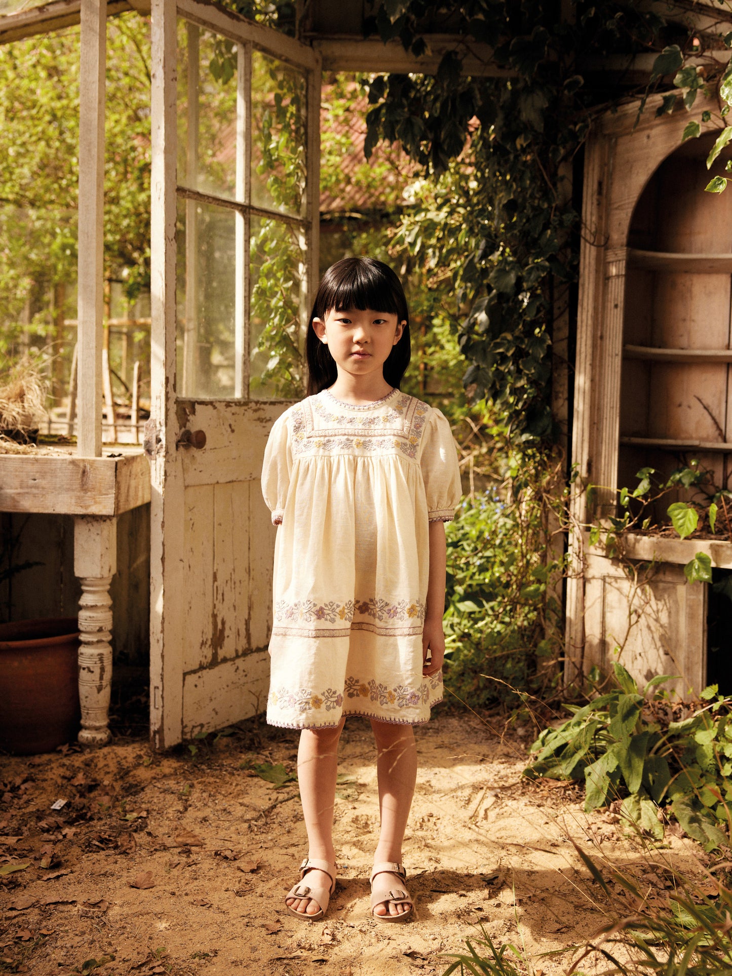 Patsy Ribbons Dress - Cream