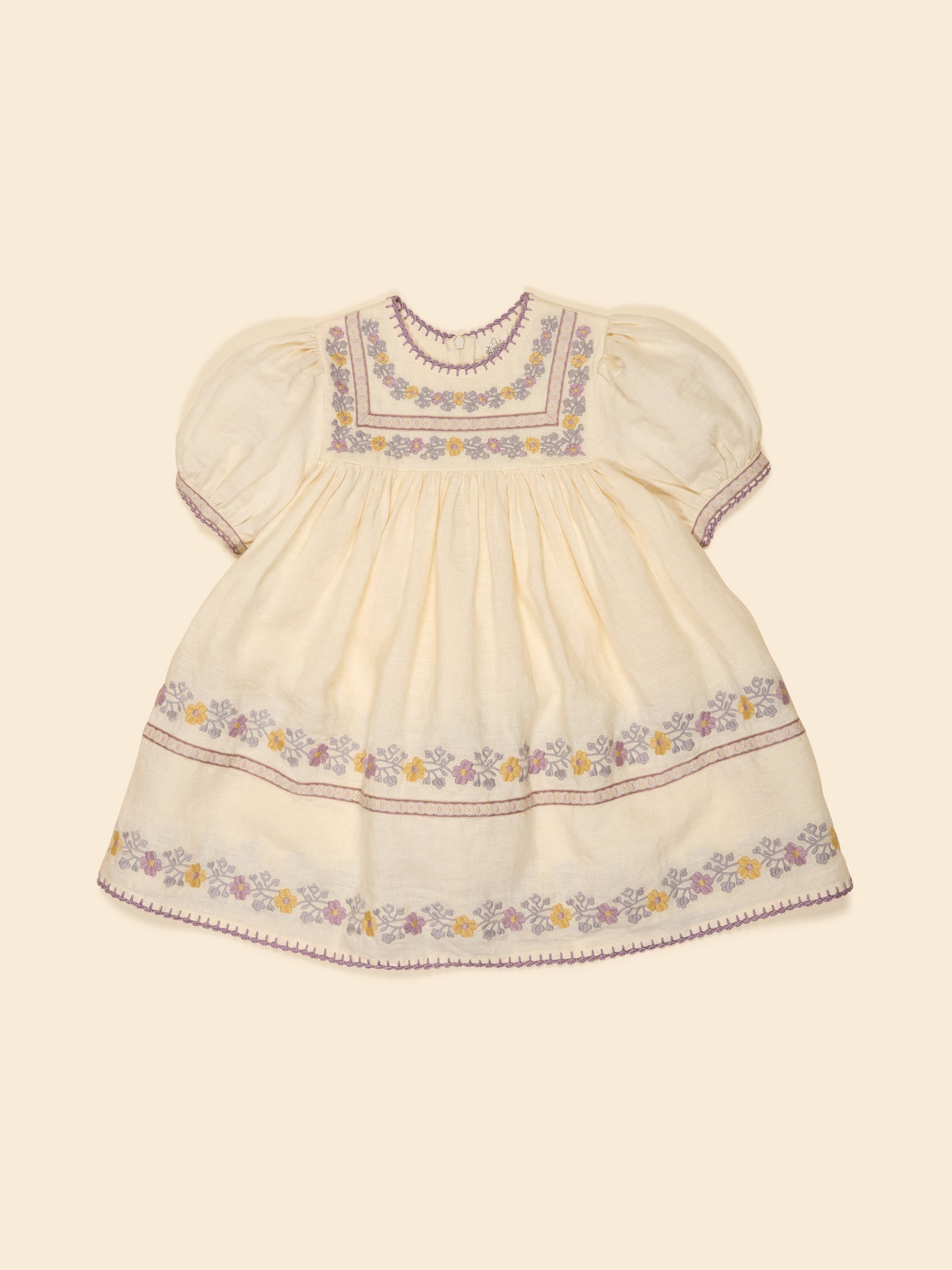 Patsy Ribbons Dress - Cream