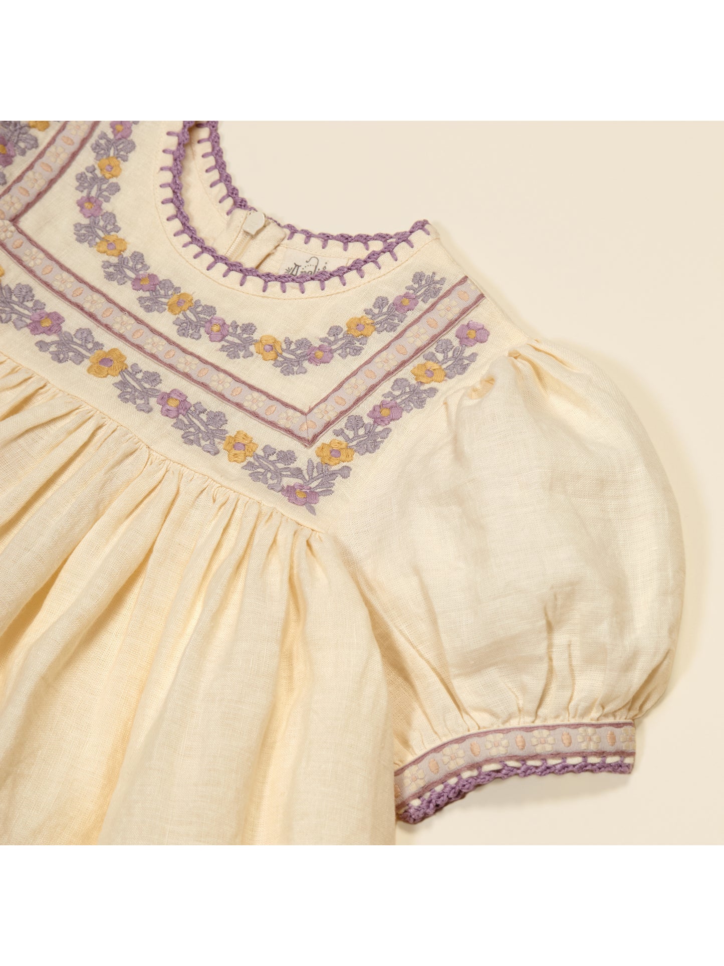 Patsy Ribbons Dress - Cream