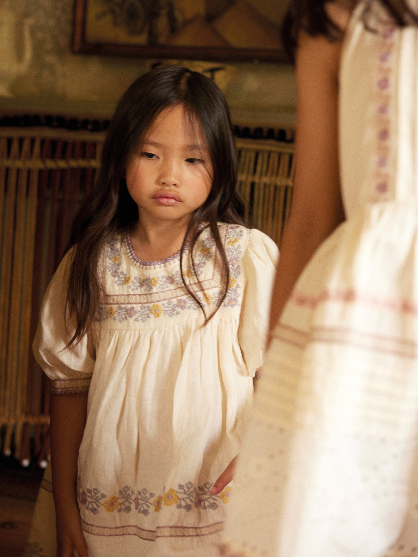 Patsy Ribbons Dress - Cream