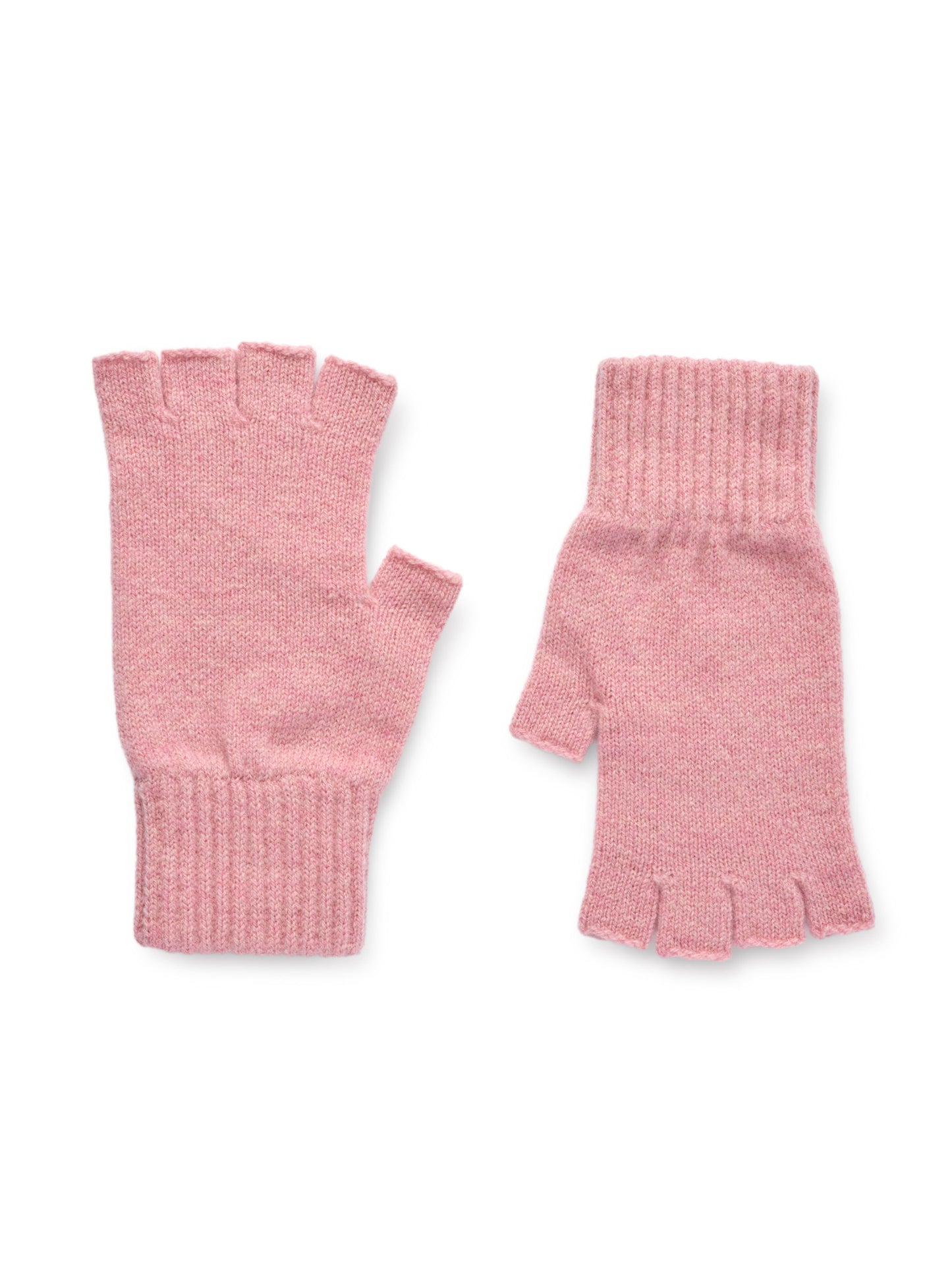 Pink Fingerless Wool Gloves