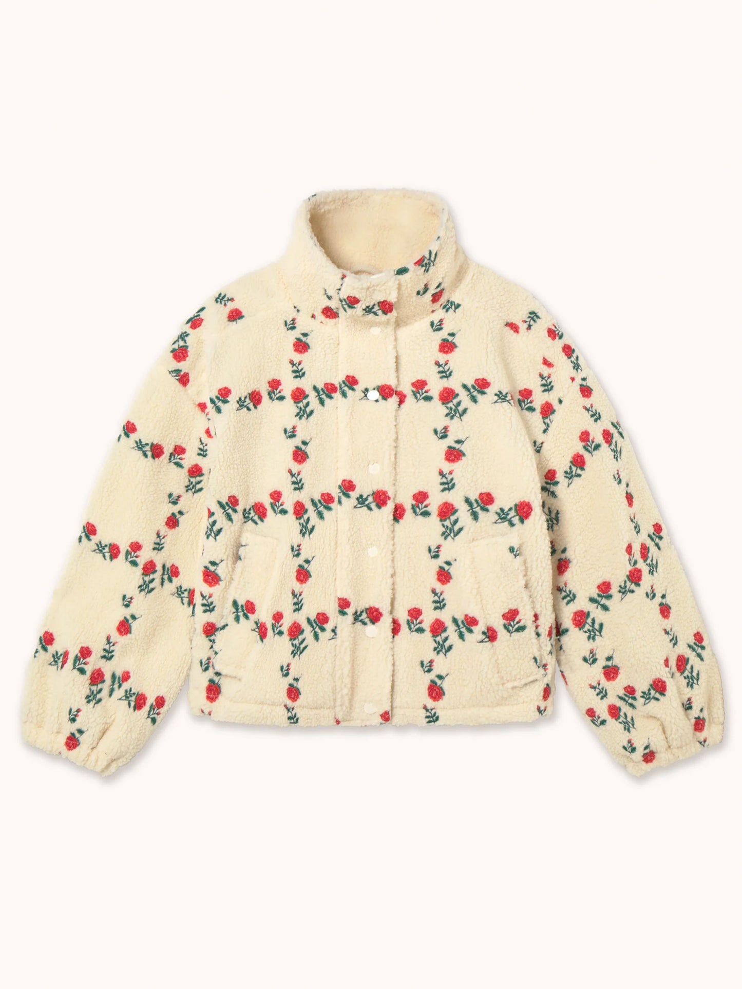 Roses Grid Sherpa Jacket