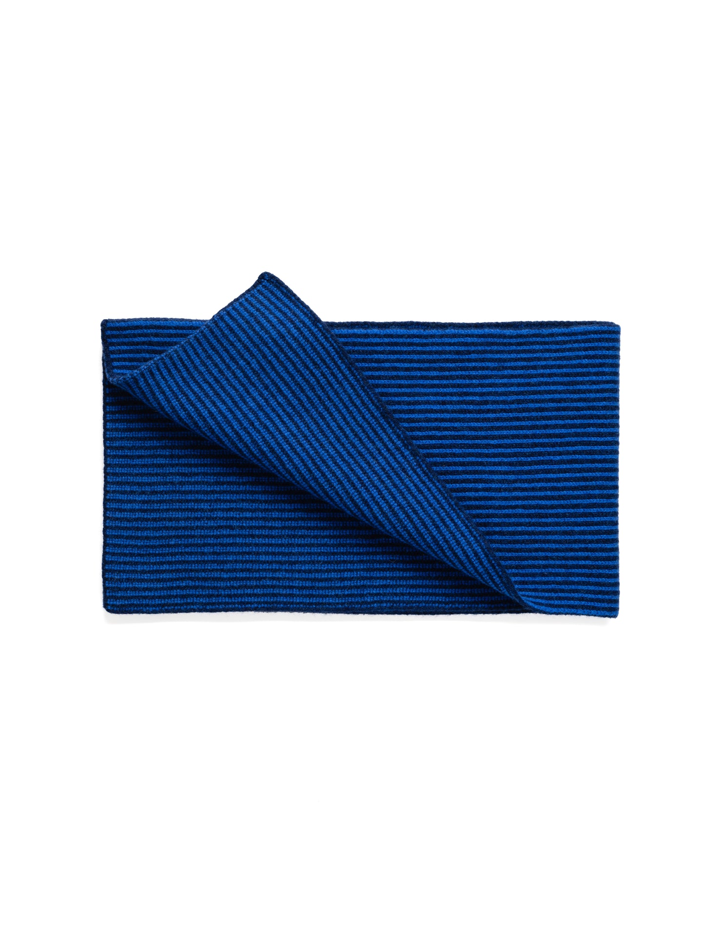 Blue Two Tone Ribbed Scarf
