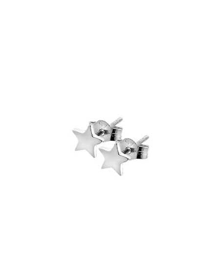Silver Star Stud Earrings