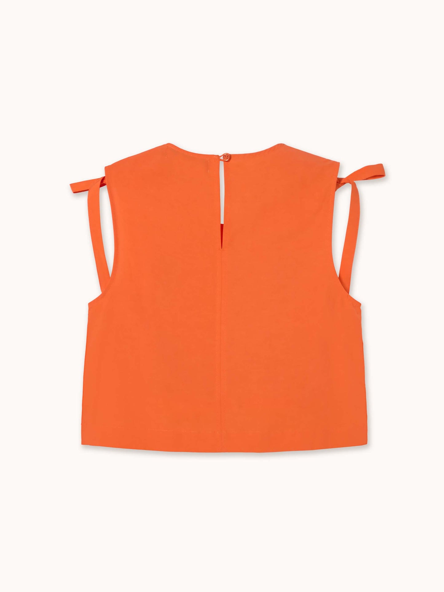 Orange Embroidered Top
