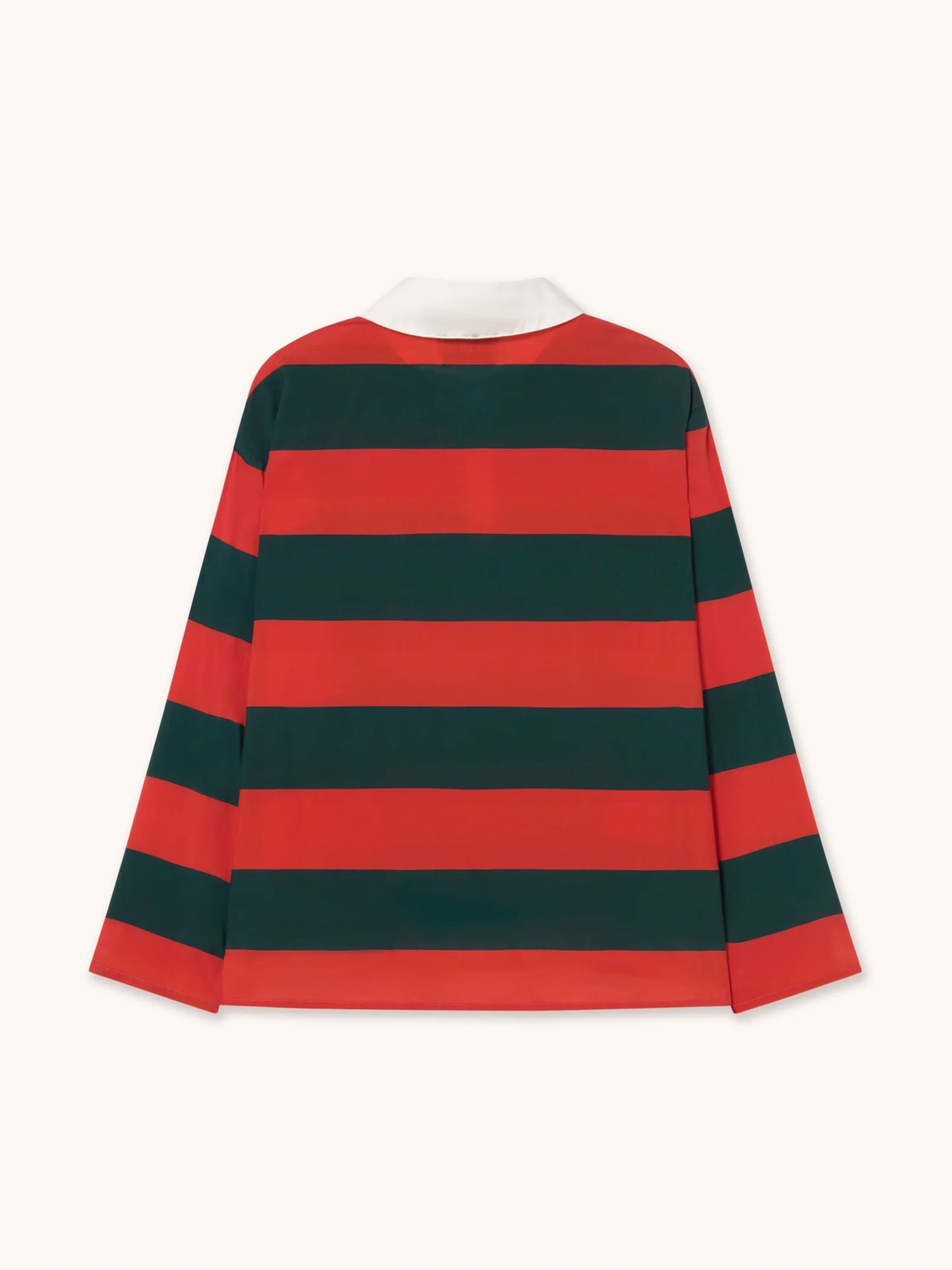 Striped Polo Collar Blouse