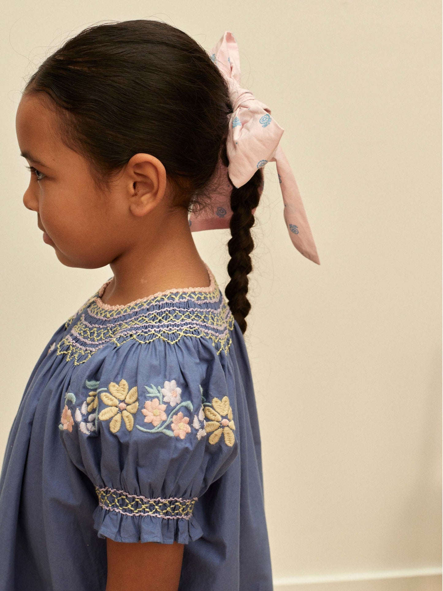 Verna Smock Dress - Azul