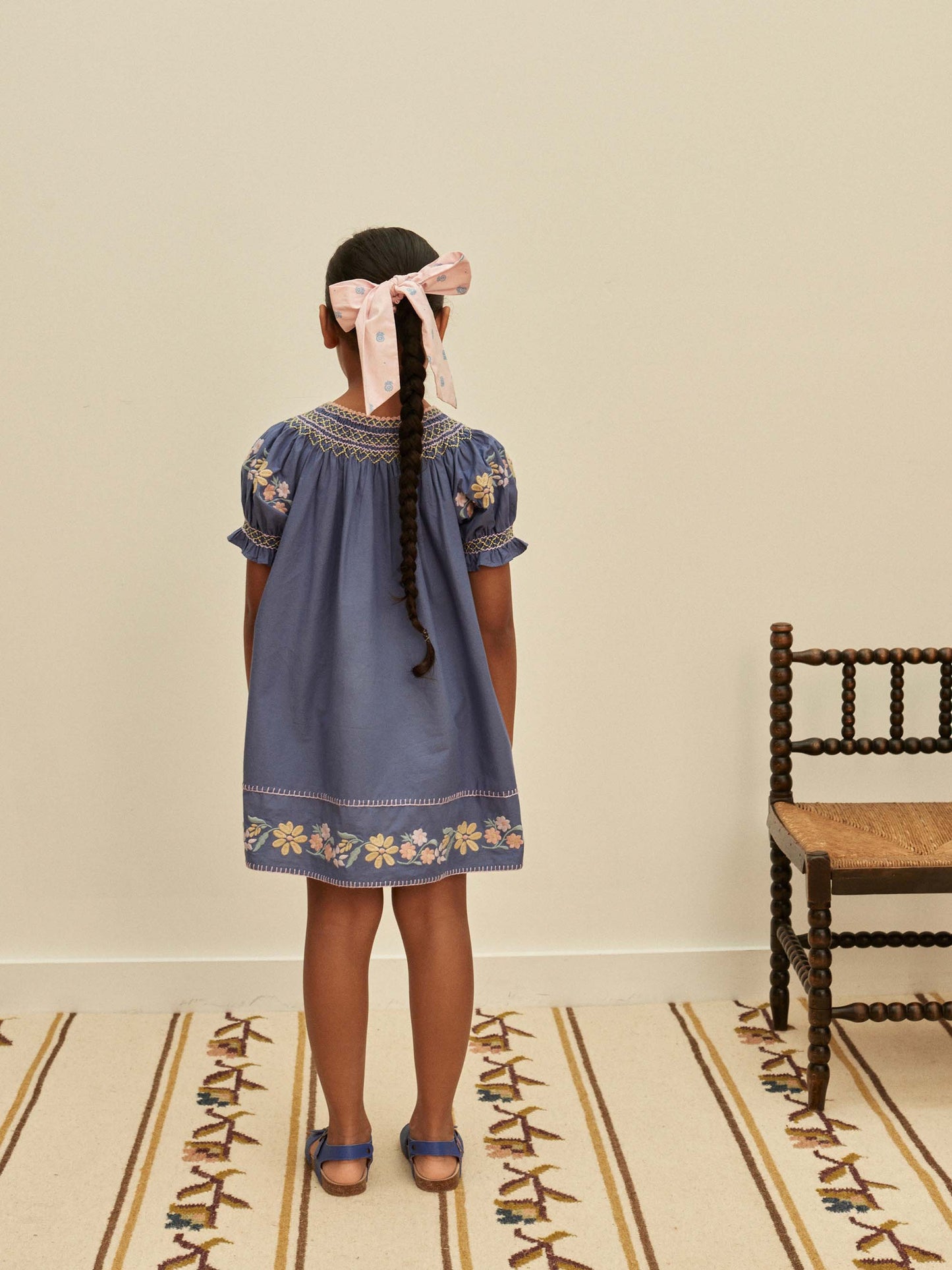 Verna Smock Dress - Azul
