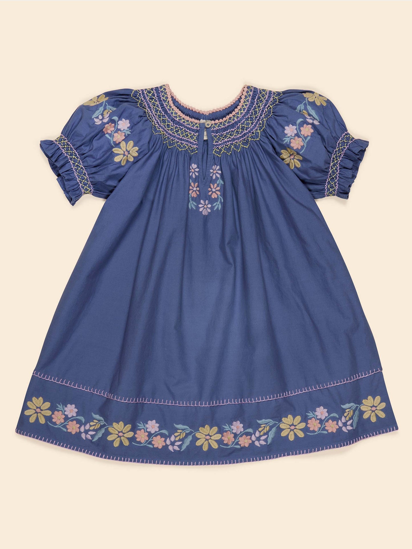 Verna Smock Dress - Azul