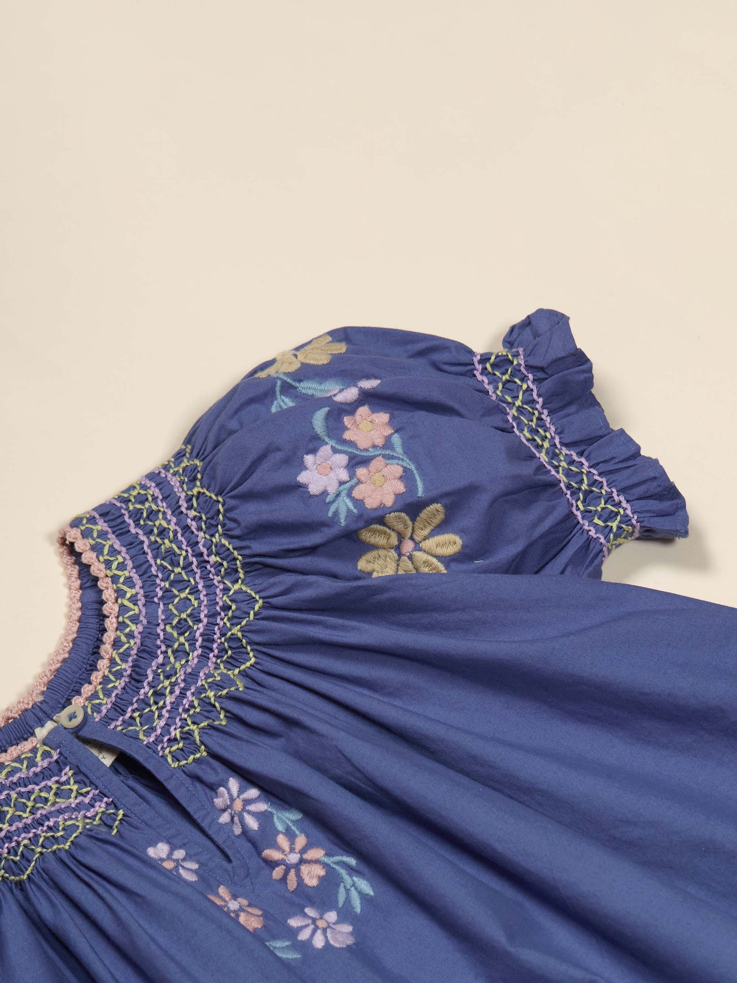 Verna Smock Dress - Azul