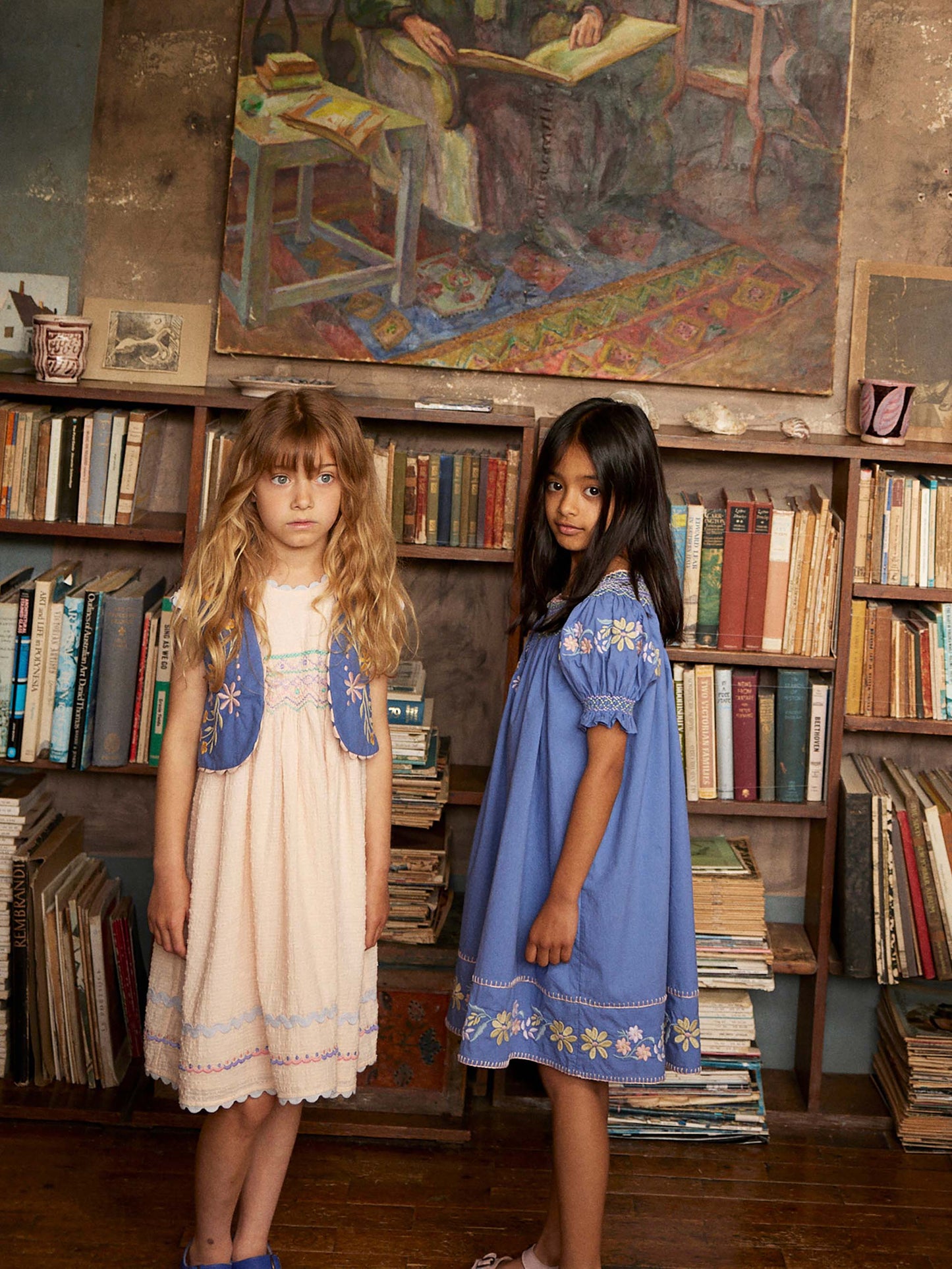 Verna Smock Dress - Azul