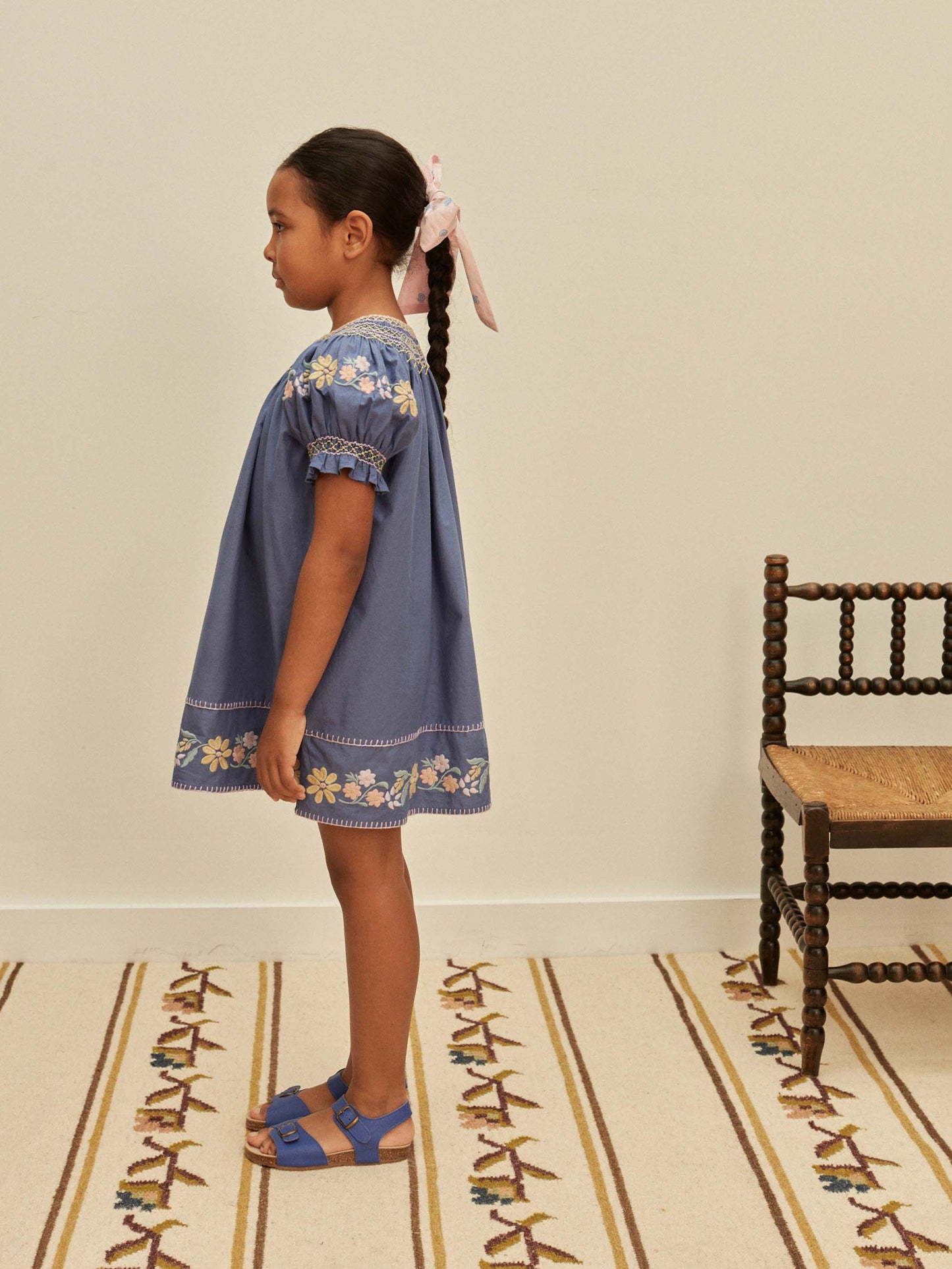 Verna Smock Dress - Azul