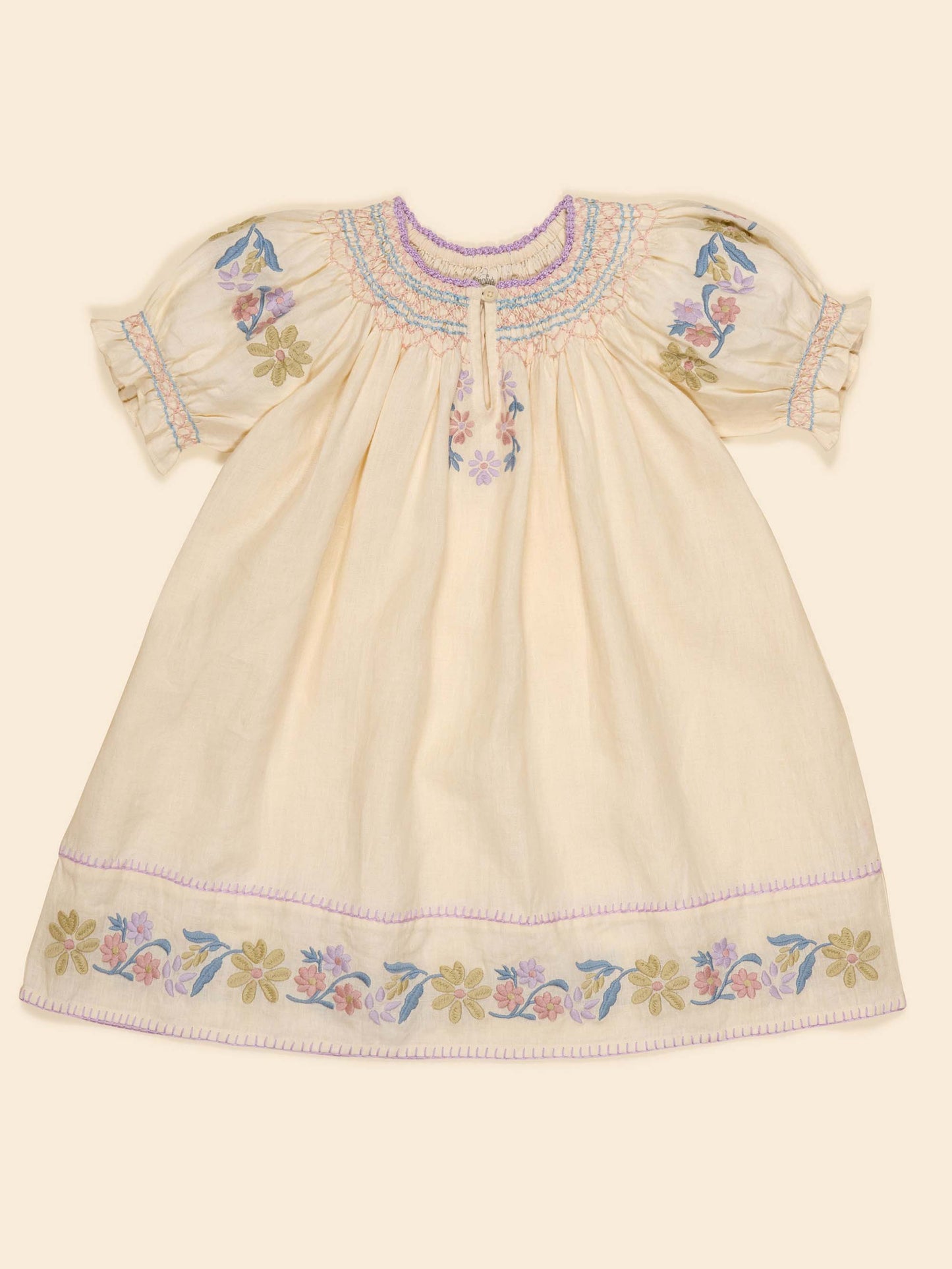 Verna Smock Dress - Cream