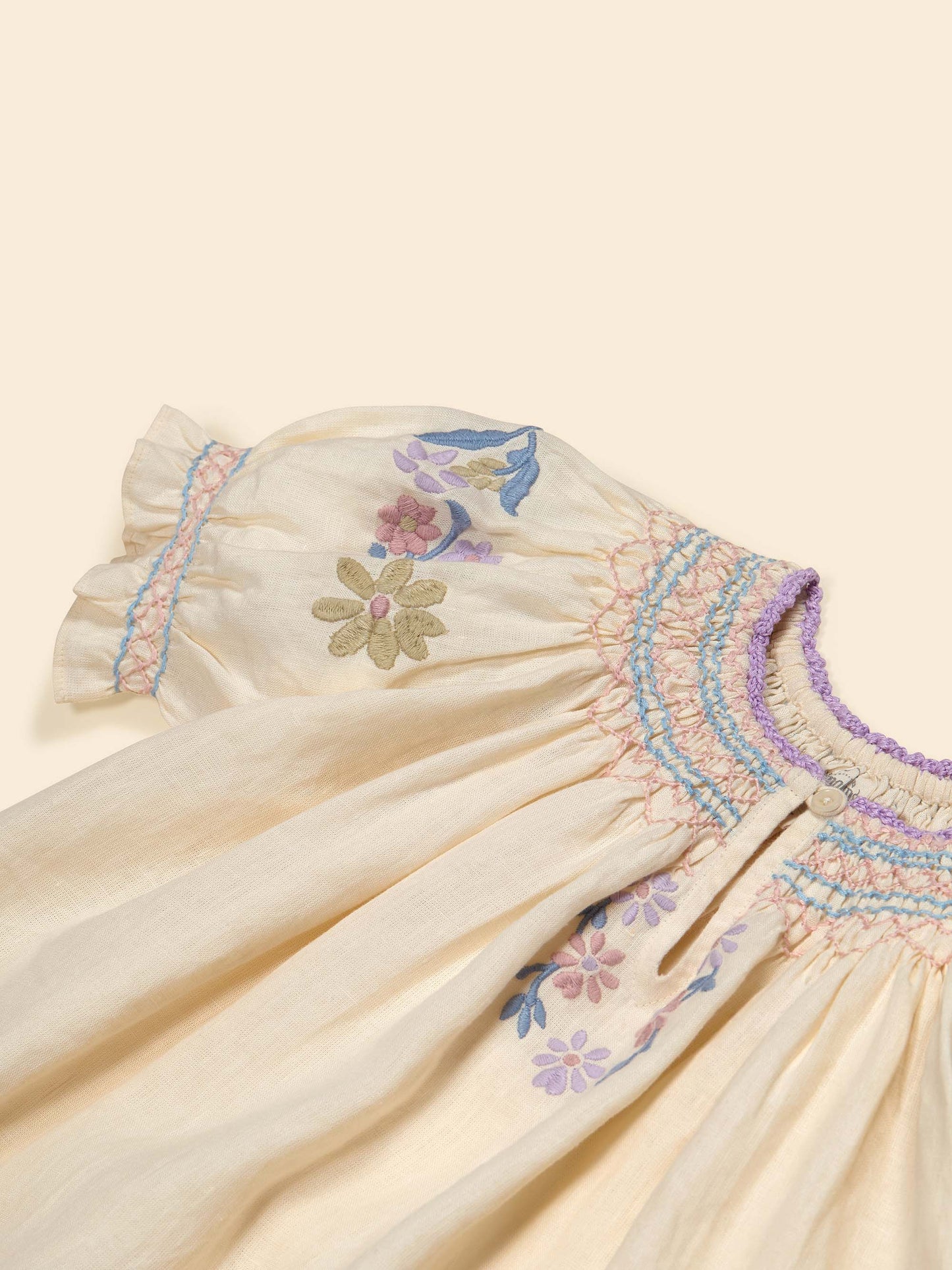 Verna Smock Dress - Cream