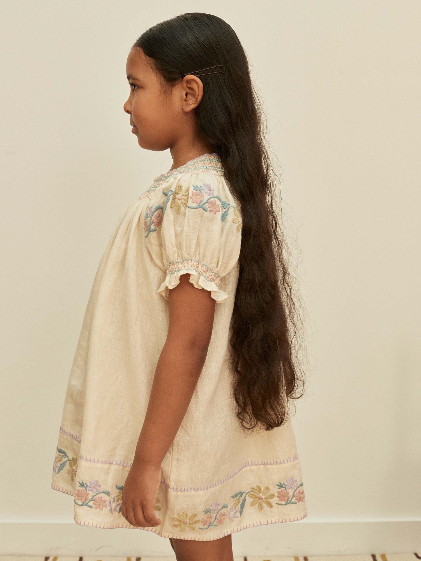 Verna Smock Dress - Cream