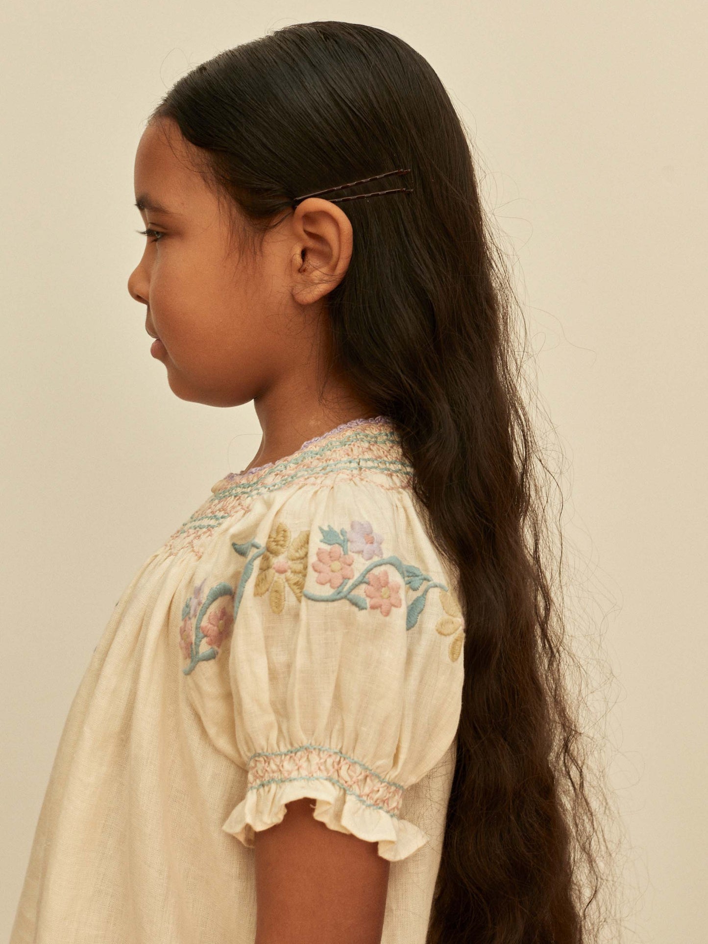 Verna Smock Dress - Cream