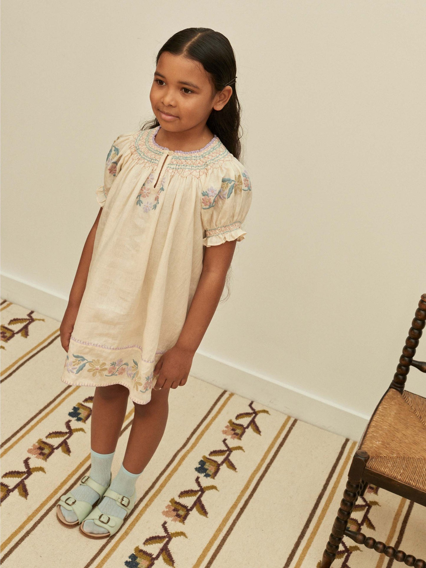 Verna Smock Dress - Cream