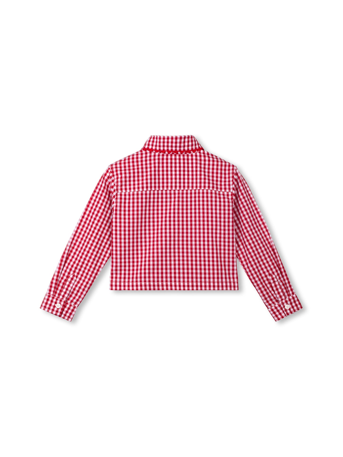 Gingham Red Classic Crop Shirt