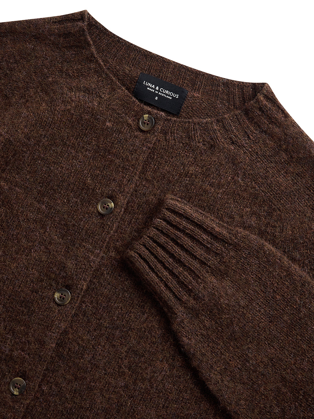 Brown Brushed Wool Cardigan