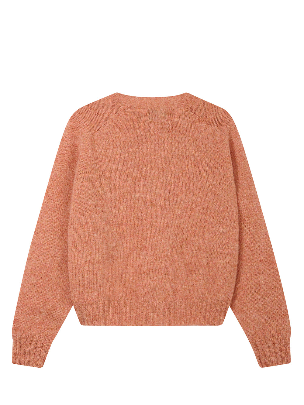 Peach Brushed Wool Cardigan
