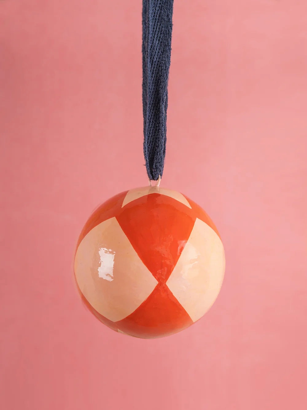 Orange & Pink Harlequin Bauble