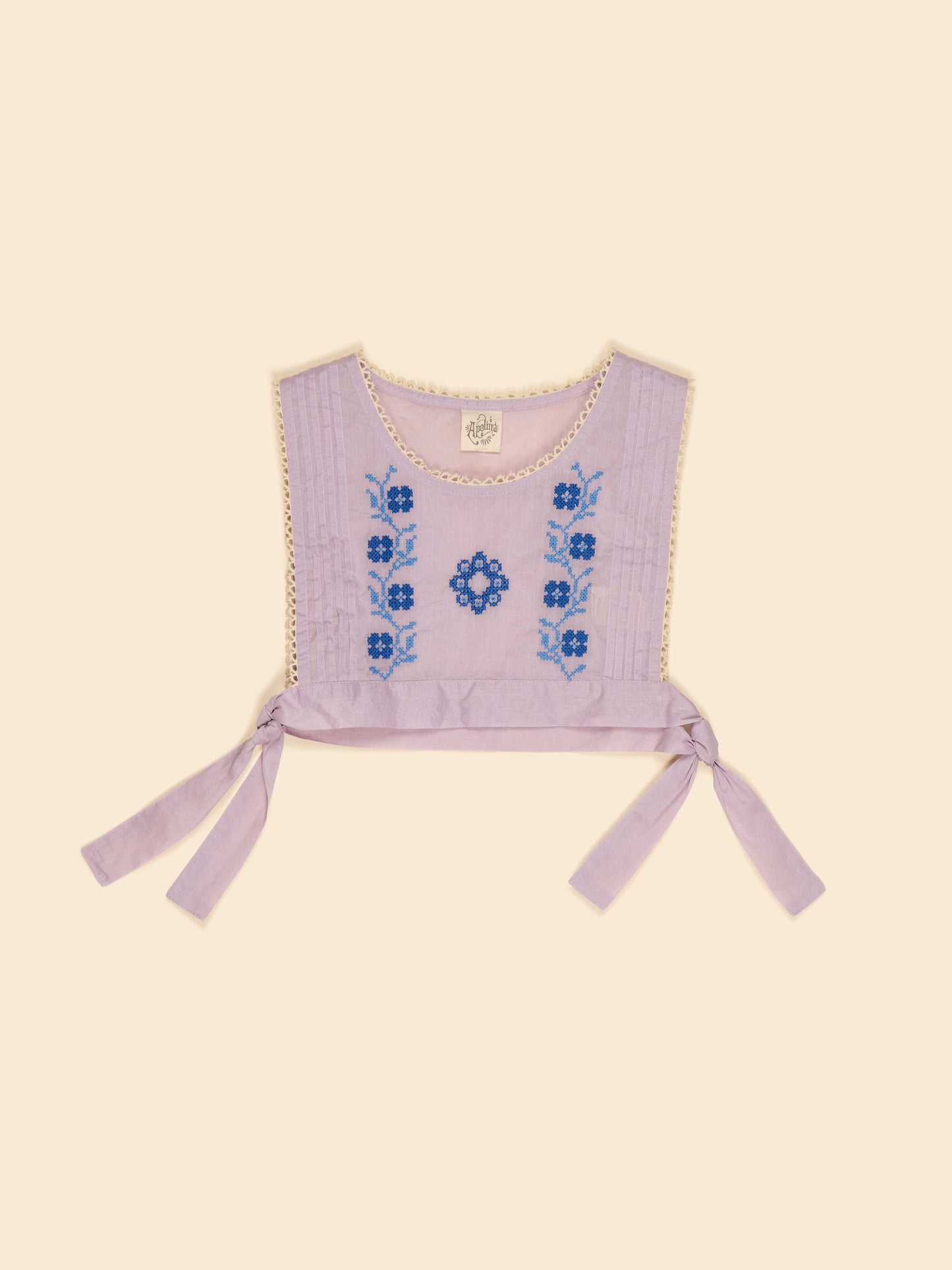Zina Structured Organdie Vest - Violet Crème