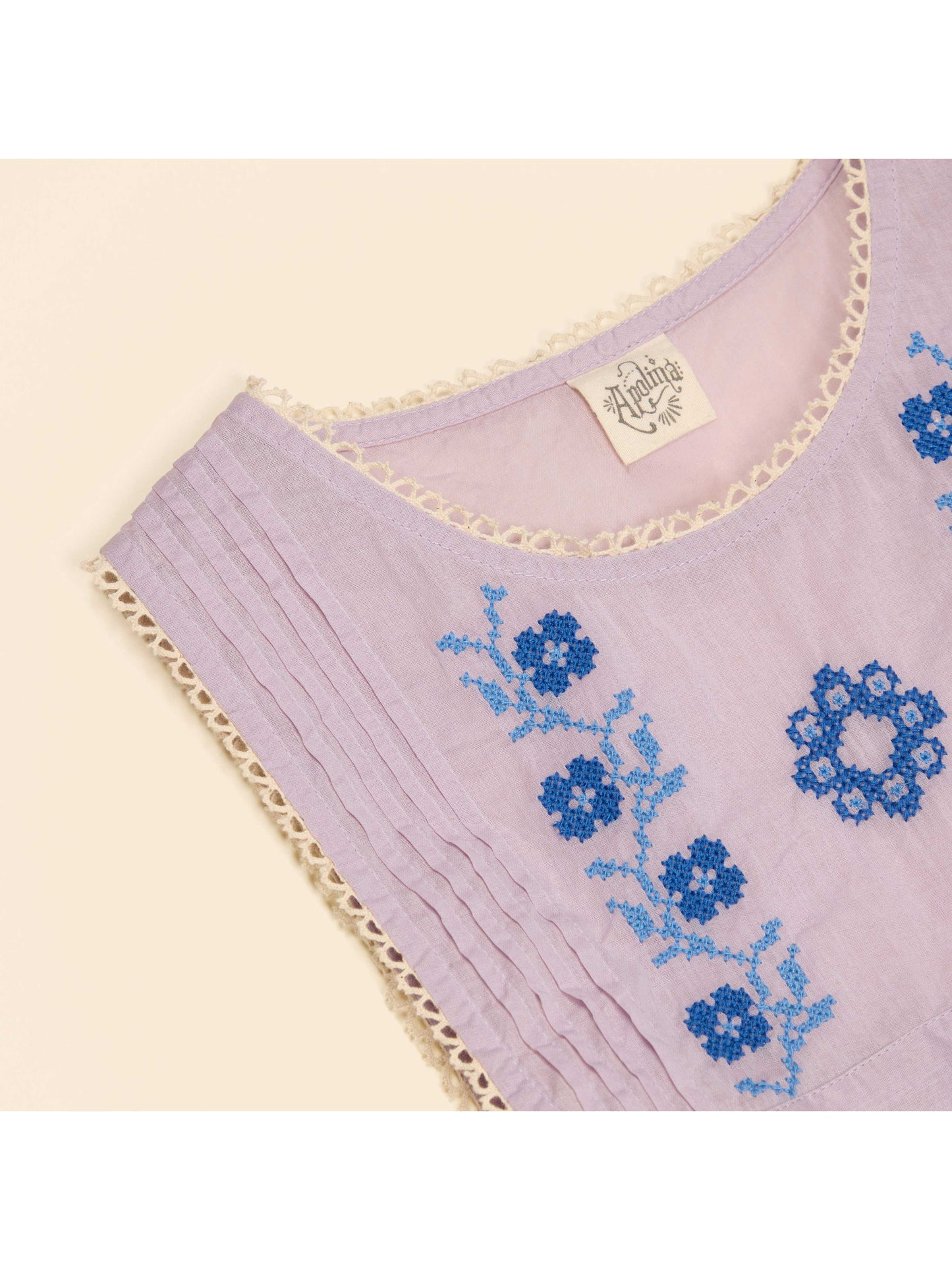 Zina Structured Organdie Vest - Violet Crème