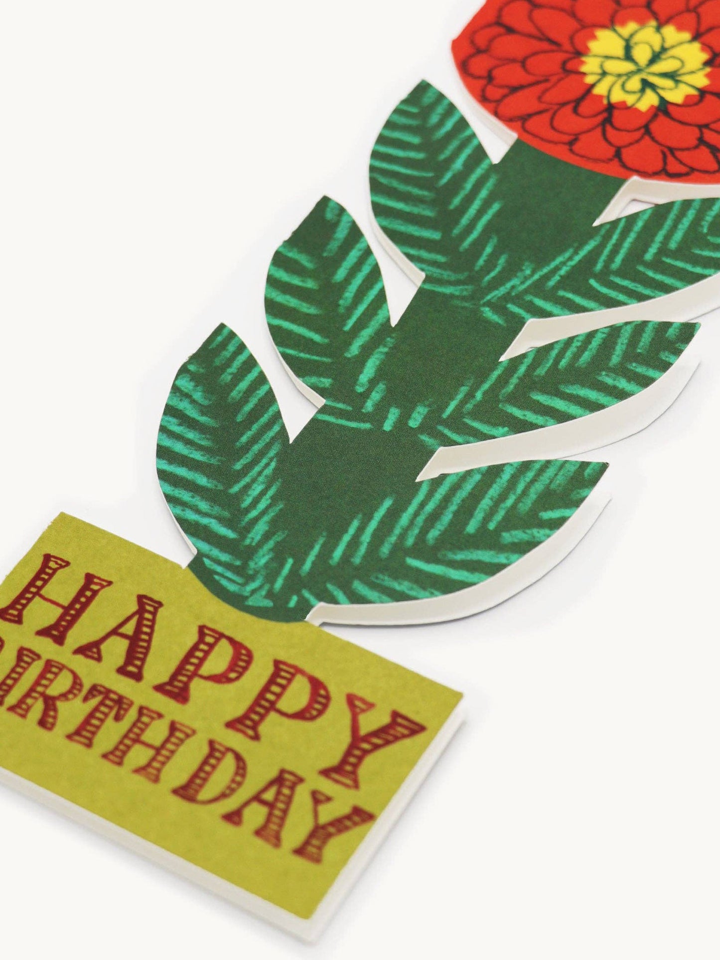 Red Flower Birthday Card