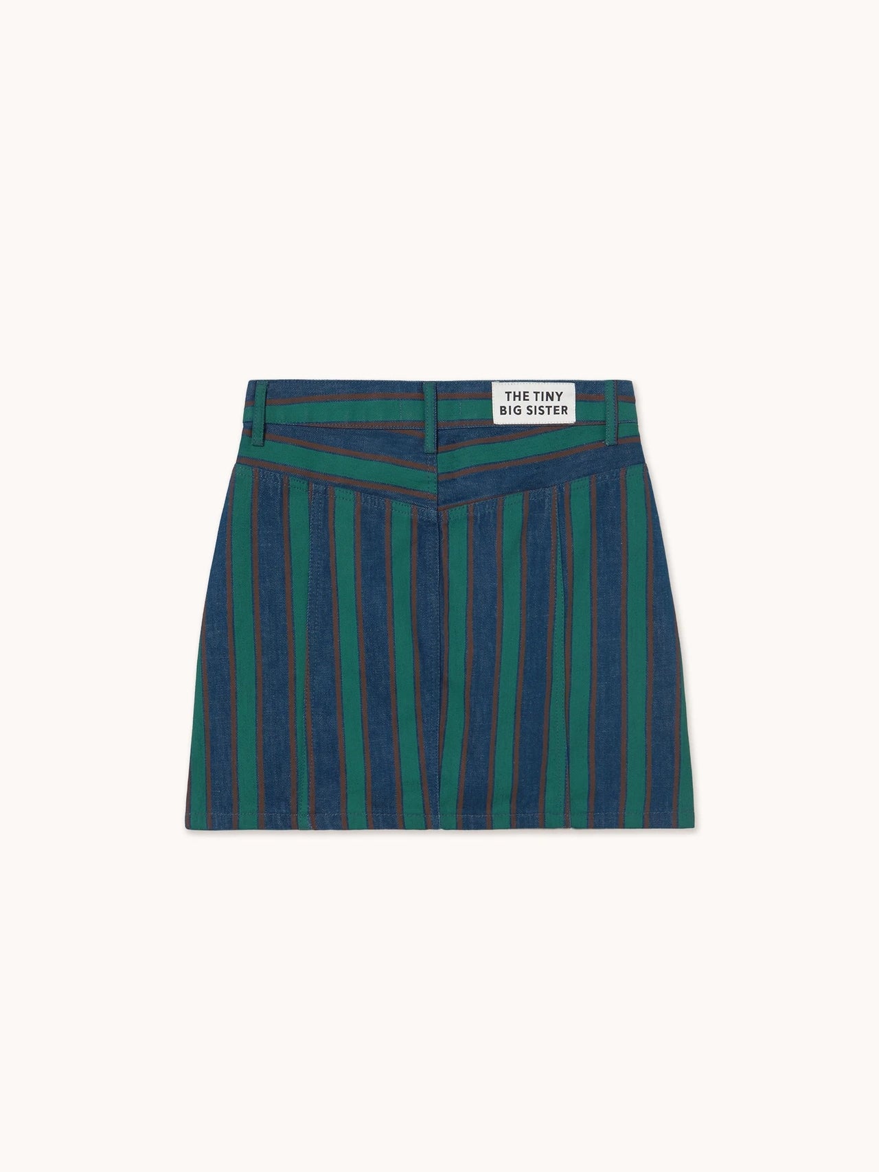 Striped Denim Mini Skirt
