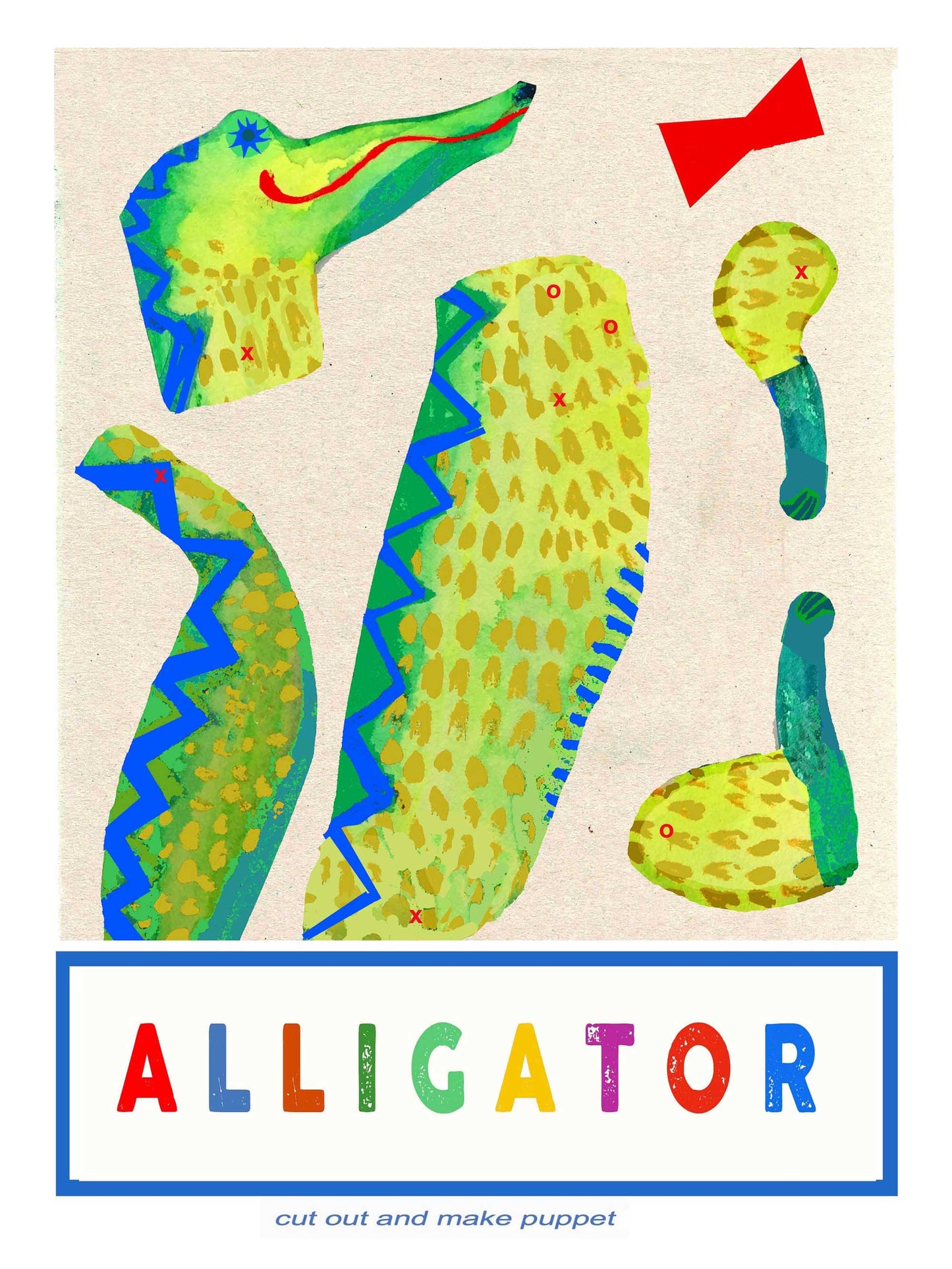 Cut and Make Alligator Puppet