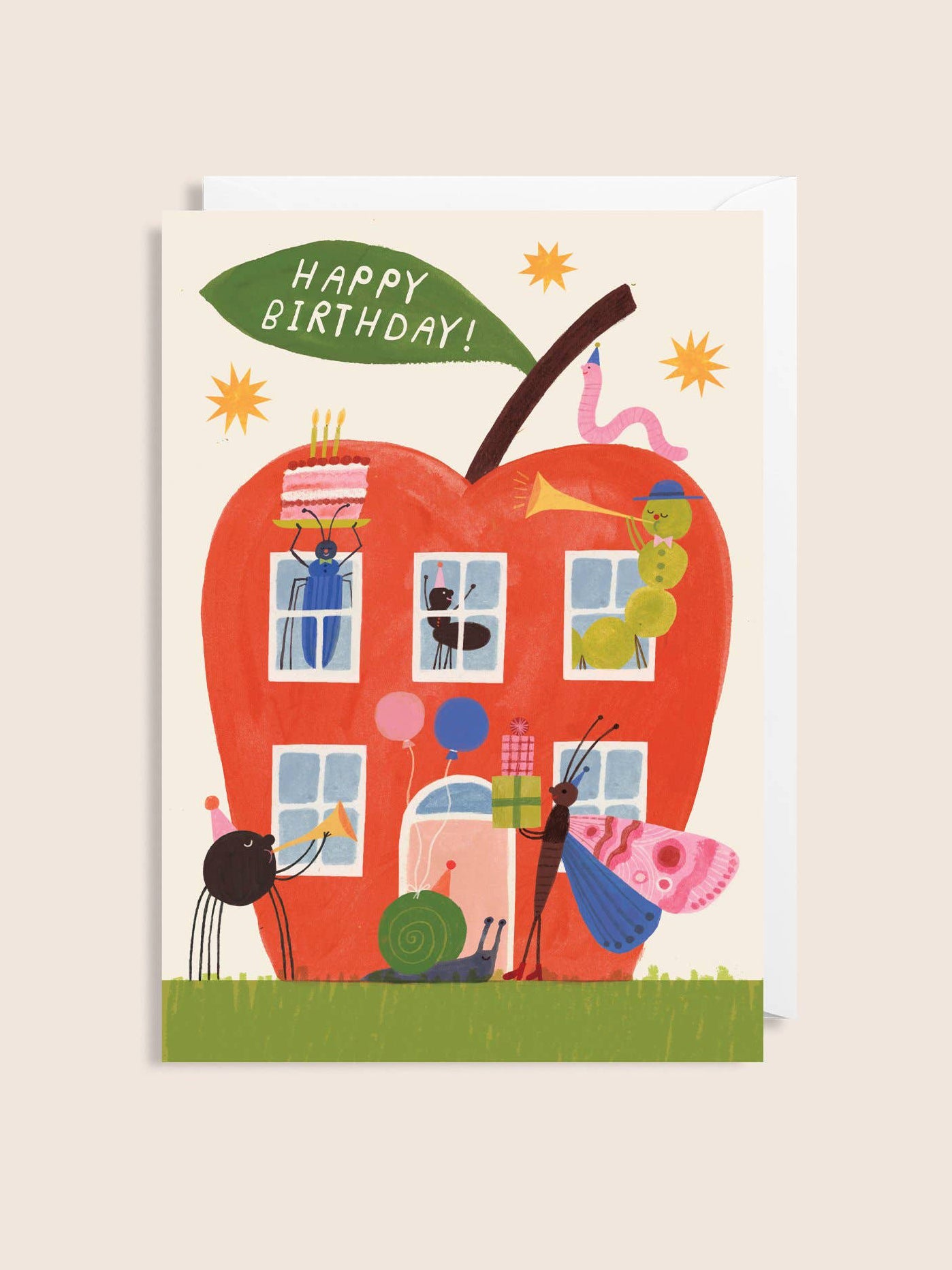 Apple Party Birthday Card