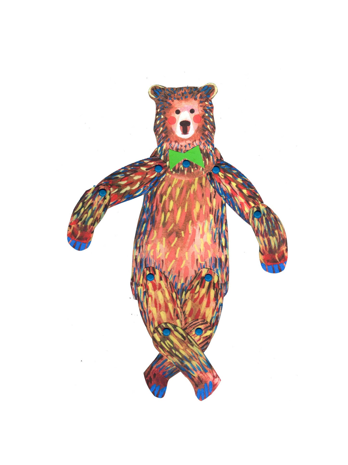 Cut and Make Bear Puppet