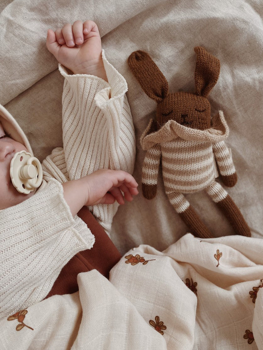 Bunny with Sand Striped Romper
