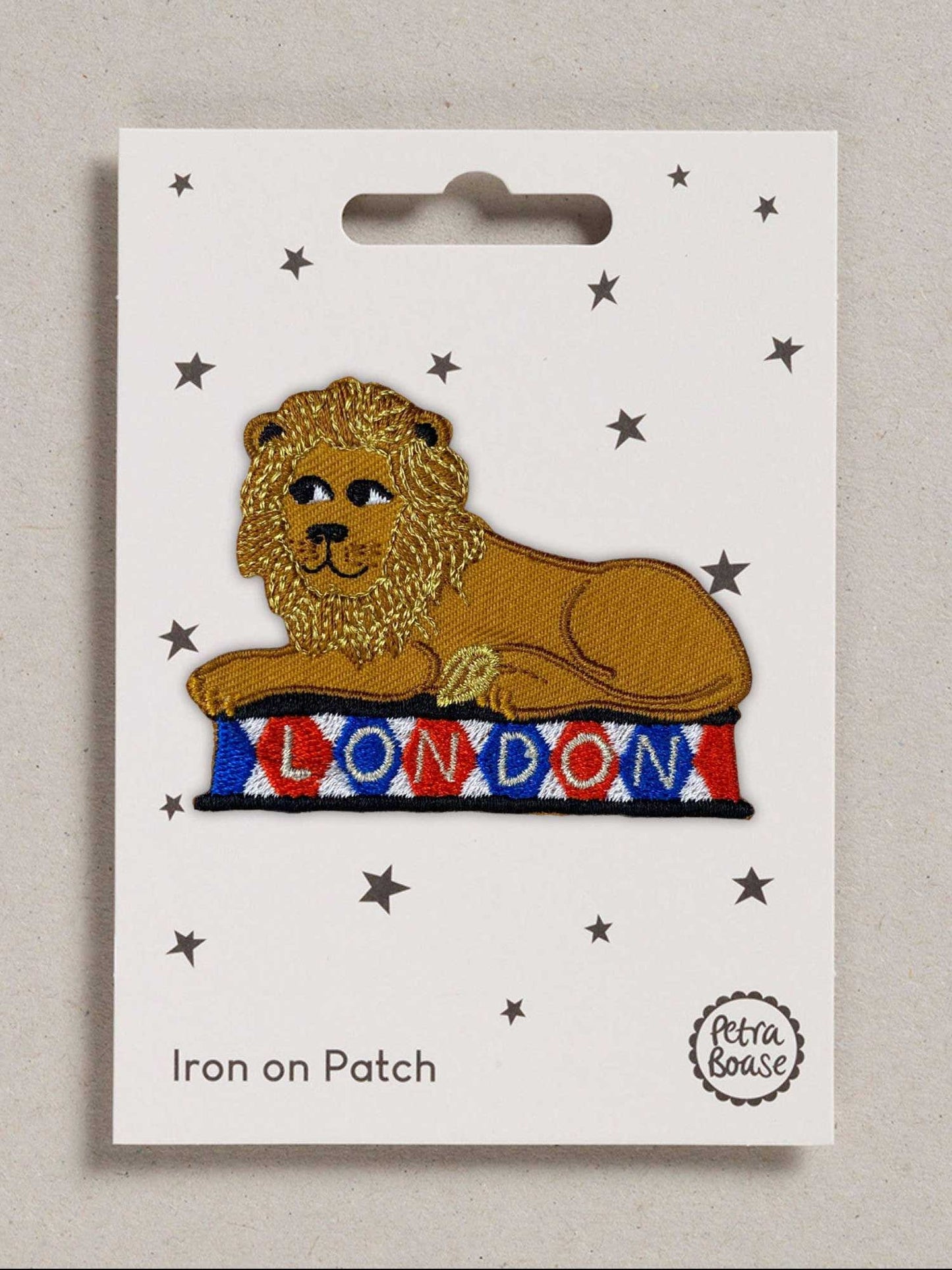 London Lion Iron on Patch